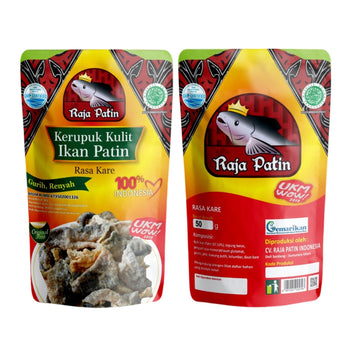 Raja Patin, Kerupuk Kulit Ikan Patin, Rasa Kare, 100 g